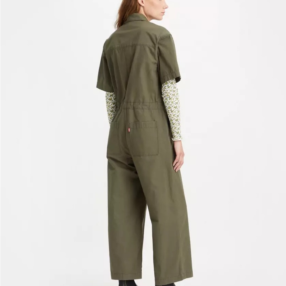 Levi’s Green SHORT SLEEVE BOILERSUIT Jumpsuit Size Small - Picture 2 of 6